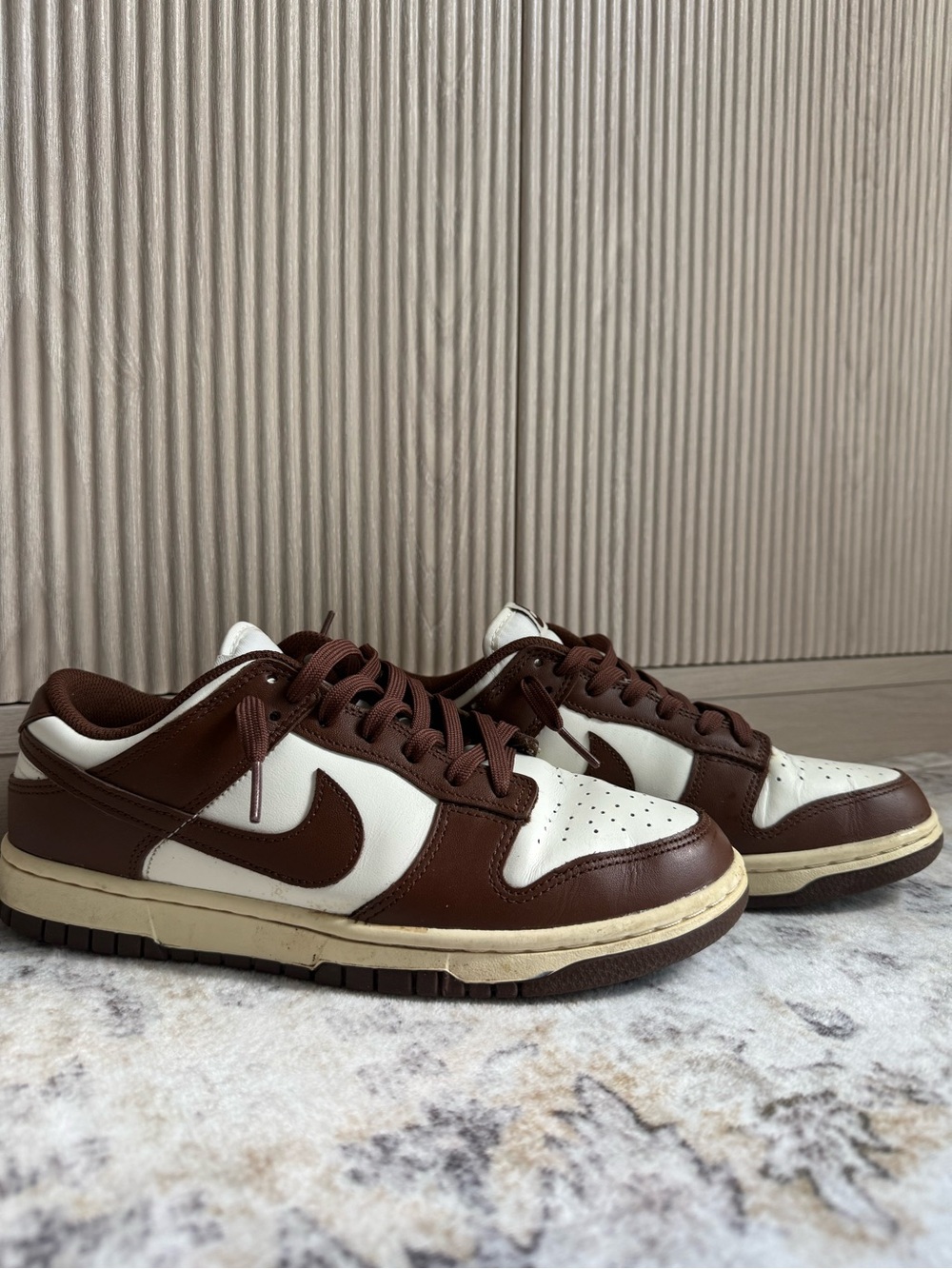 Nike Women's Brown and White Low-Top Sneakers